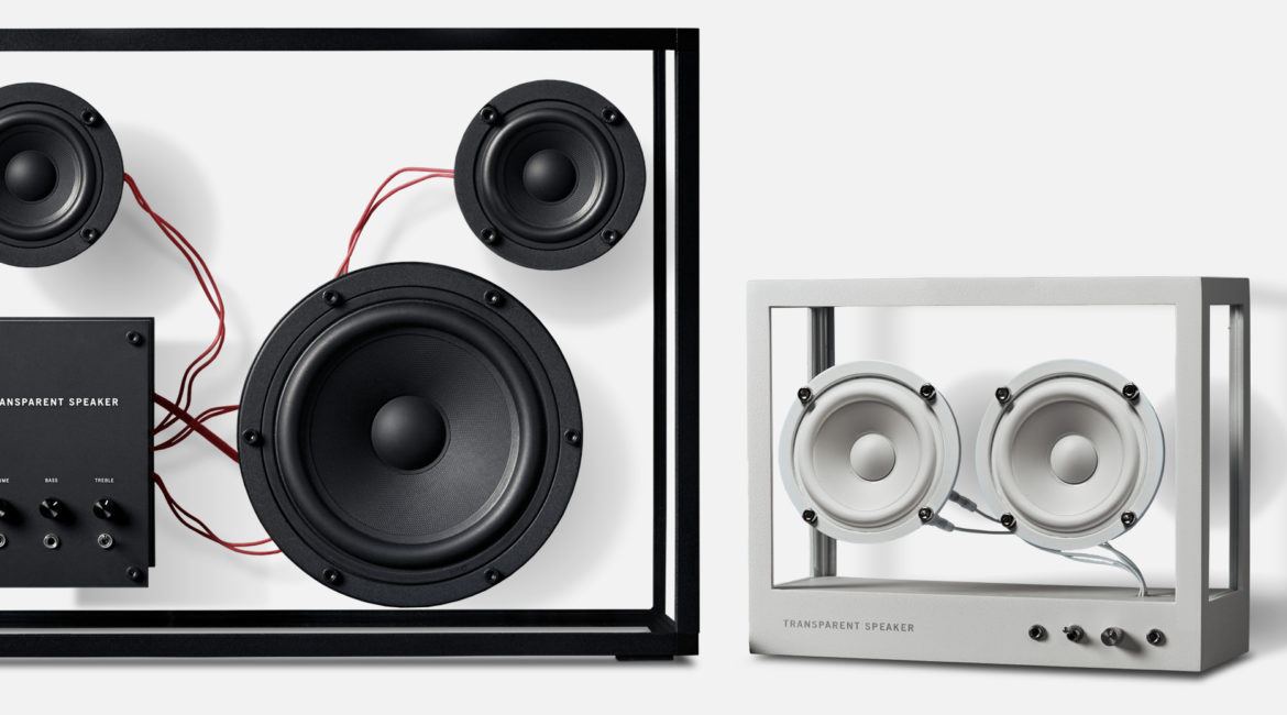 The Transparent Speaker, a circular design case study about a modular speaker designed in Sweden